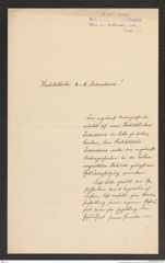 k.k. naturhistorisches Hofmuseum, Intendanzakten 1885-1896 (Hauer), Aktenzahl Z.646/1891, Seite 1